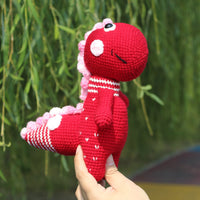 HKM-650707 Handmade DIY Wool Little Dinosaur Material Kit - 35cm Milk Cotton, Unfinished Project