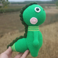 HKM-650707 Handmade DIY Wool Little Dinosaur Material Kit - 35cm Milk Cotton, Unfinished Project