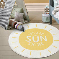 HKM-650771 Cartoon-Themed Round Soft Carpet for Children's Rooms, Multiple Sizes Available