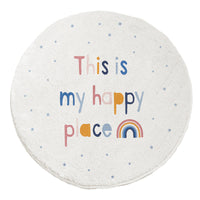 HKM-650771 Cartoon-Themed Round Soft Carpet for Children's Rooms, Multiple Sizes Available