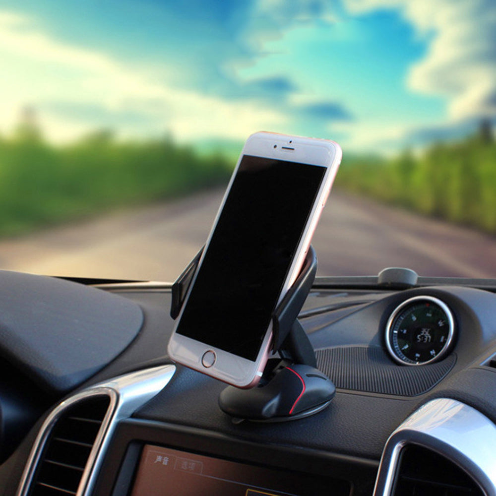 HKM-650771 Universal Mouse-Type Car Phone Holder with 360-Degree Rotation for Dashboard & Windshield