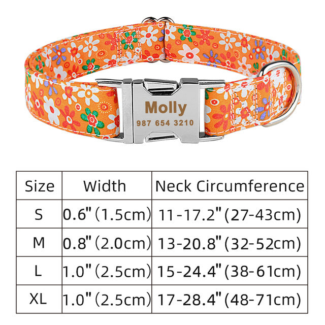HKM-650899 Personalized Adjustable Eco-friendly Microfiber Dog Collar with Engraved ID Tag