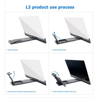 HKM-650963 12 Inch Mobile Phone Screen Amplifier Stand with Eye Protection for Home and Office