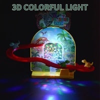HKM-650963 Magnetic Suspension Dinosaur Slide Puzzle Track Toy with Lights and Music for Ages 3+