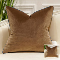 HKM-651027 Geometric Modern Minimalist Pillow in Blue, White, and Brown for Versatile Home Decor
