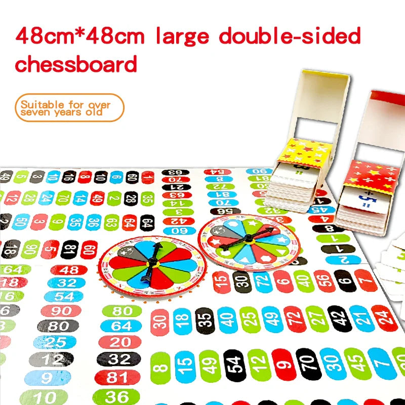 KTX-651283 Digital Counting Board Game Toy Set for Preschool Math Learning, Montessori STEM Education, Ages 5-7