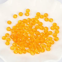HKM-651539 4mm Artificial Crystal Wheel Beads in Assorted Colors - 50 Pieces