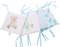 HKM-651539 Baby Bear and Rabbit Cotton Bed Fence Set - 6 Pieces, 30cm Each