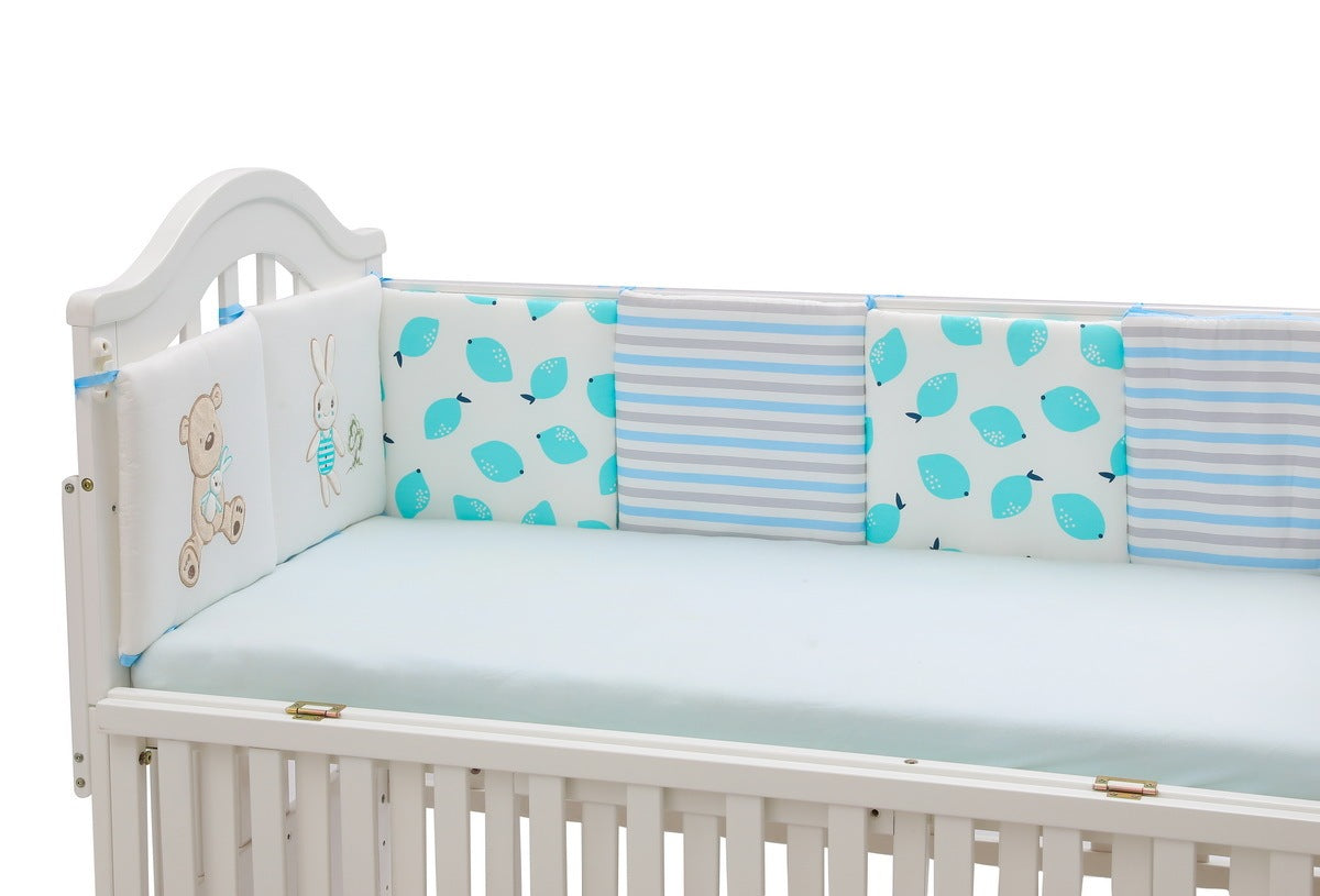 HKM-651539 Baby Bear and Rabbit Cotton Bed Fence Set - 6 Pieces, 30cm Each
