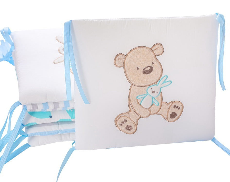 HKM-651539 Baby Bear and Rabbit Cotton Bed Fence Set - 6 Pieces, 30cm Each