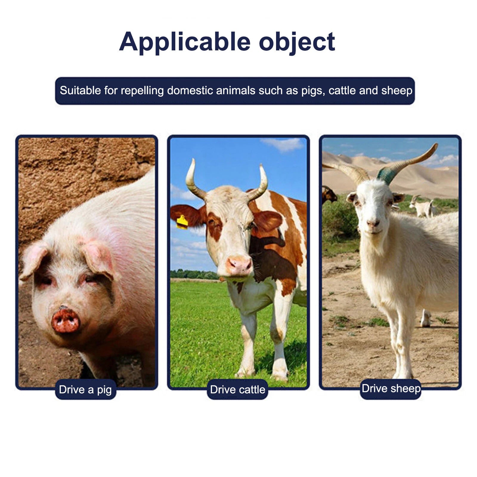 HKM-651539 Handheld Livestock Repeller with USB Charging - Efficient Animal Movement and Control