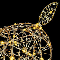 HKM-651667 Warm White 3D Reindeer Decorative Sculpture - 180 cm PET Indoor Holiday Décor