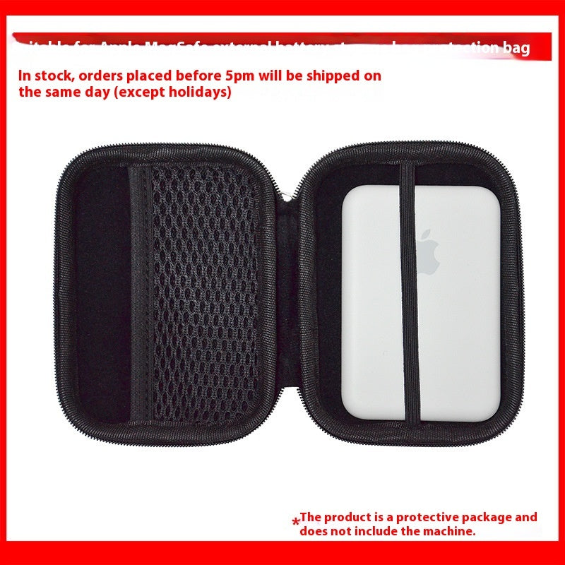 HKM-651731 Magnetic Wireless Power Bank with Protective Hard Bag - Perfect for Magsafe Compatibility