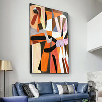 HKM-651859 Hand-Painted Abstract Oil Painting for Hallway Decoration - 60x85cm