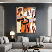 HKM-651859 Hand-Painted Abstract Oil Painting for Hallway Decoration - 60x85cm