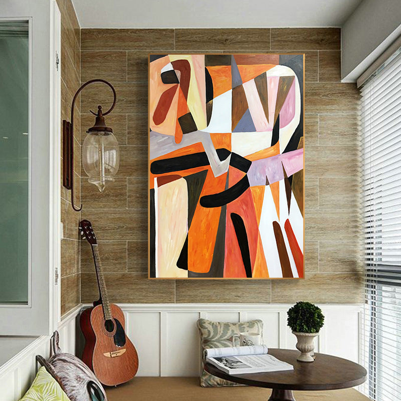 HKM-651859 Hand-Painted Abstract Oil Painting for Hallway Decoration - 60x85cm