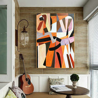 HKM-651859 Hand-Painted Abstract Oil Painting for Hallway Decoration - 60x85cm