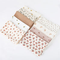 HKM-651859 Pure Cotton Gauze Baby Blanket with Animal and Floral Patterns - 85x65cm for Year-Round Comfort