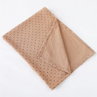 HKM-651859 Pure Cotton Gauze Baby Blanket with Animal and Floral Patterns - 85x65cm for Year-Round Comfort