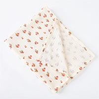HKM-651859 Pure Cotton Gauze Baby Blanket with Animal and Floral Patterns - 85x65cm for Year-Round Comfort