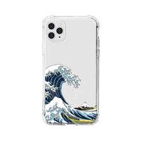 HKM-652115 Abstract Art Line Wave Phone Case for Huawei with Airbag Anti-Fall Protection
