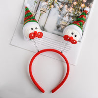 HKM-652627 Cute Antler Headband for Kids - Fabric Santa and Cartoon Character Design, 12cm x 13.5cm