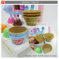 HKM-652691 Kids Kitchen Playset with Simulation Cooking Utensils and Ice Cream Machine Toy