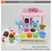 HKM-652691 Kids Kitchen Playset with Simulation Cooking Utensils and Ice Cream Machine Toy