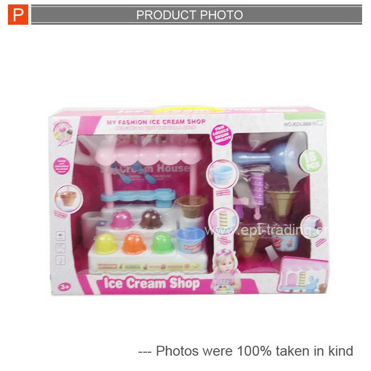 HKM-652691 Kids Kitchen Playset with Simulation Cooking Utensils and Ice Cream Machine Toy