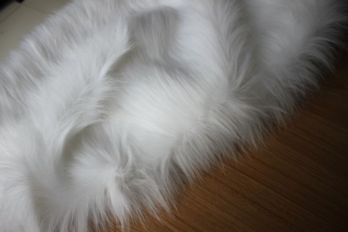 HKM-652691 Plush White Decorative Blanket for All Genders, Soft Viscose Fabric, Thick Design