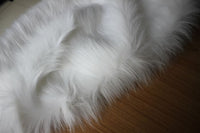 HKM-652691 Plush White Decorative Blanket for All Genders, Soft Viscose Fabric, Thick Design