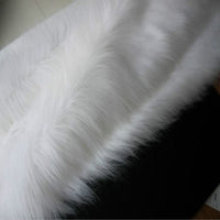 HKM-652691 Plush White Decorative Blanket for All Genders, Soft Viscose Fabric, Thick Design
