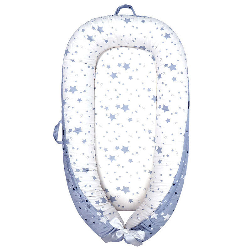 HKM-652691 Portable Washable Crib Middle Bed for Infants, All-Season Cotton Fabric, 80 x 50 cm