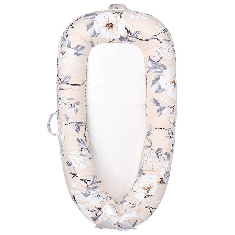 HKM-652691 Portable Washable Crib Middle Bed for Infants, All-Season Cotton Fabric, 80 x 50 cm