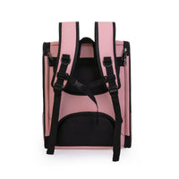 HKM-652883 Personalized Mesh Pocket Pet Backpack in Black, Pink, and Brown