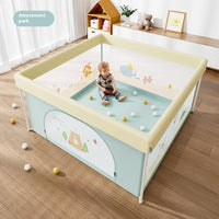 HKM-653011 Foldable Children's Game Fence - Starry Sky Grey, Amusement Park, Astronaut, Pudding Bear (1.3m x 1.3m & 1.5m x 1.5m)