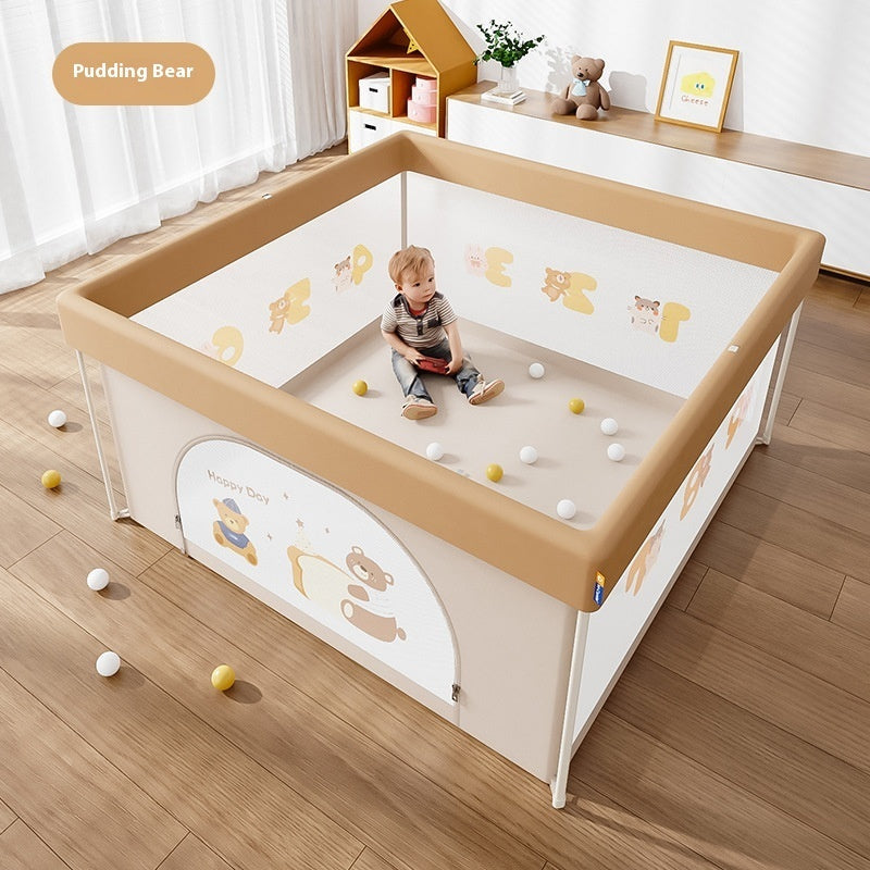 HKM-653011 Foldable Children's Game Fence - Starry Sky Grey, Amusement Park, Astronaut, Pudding Bear (1.3m x 1.3m & 1.5m x 1.5m)