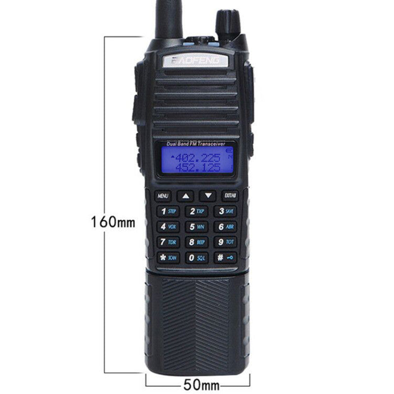 HKM-653075 UHF/VHF Dual Band Handheld Walkie Talkie with 128 Channels and 5W Power Output