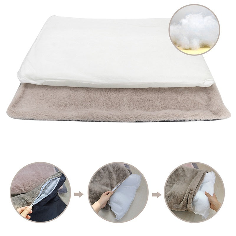HKM-653395 Removable And Washable Dog Mat Cat Mat For Sleeping Anti-tearing Blanket Kennel Floor Mat Pet Mattress Mattress Quilt