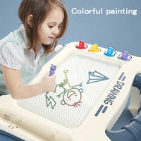 HKM-653587 Detachable Magnetic Drawing Sketch Pad Table Set for Children - Erasable Writing and Painting Learning Board