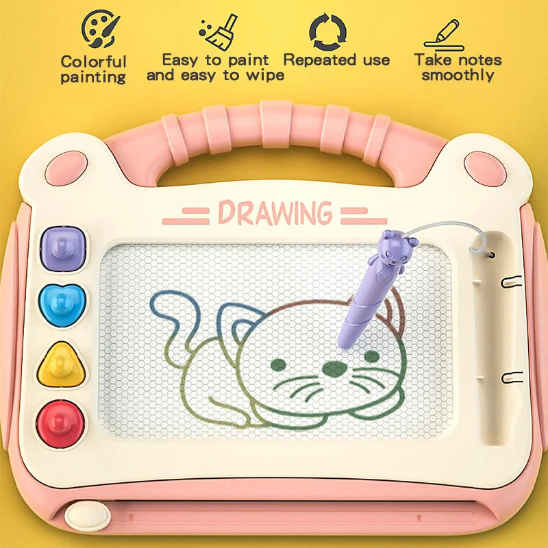 HKM-653587 Detachable Magnetic Drawing Sketch Pad Table Set for Children - Erasable Writing and Painting Learning Board