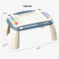 HKM-653587 Detachable Magnetic Drawing Sketch Pad Table Set for Children - Erasable Writing and Painting Learning Board