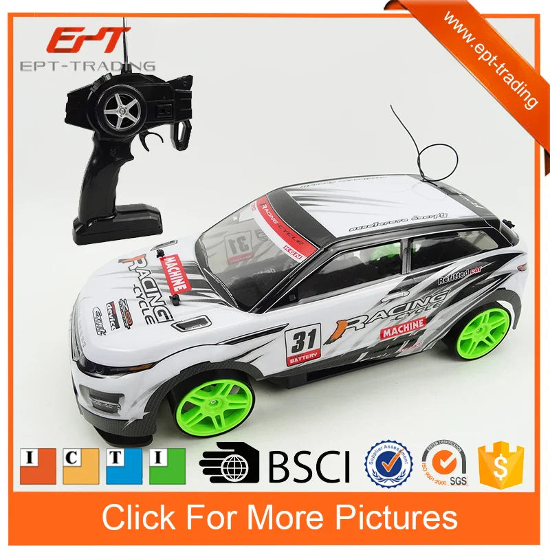 HKM-653651 1:10 Scale Remote Control Drift Rally Car – Ready-to-Go Electric Racing Vehicle for Ages 5-13