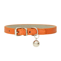 HKM-653715 Japanese Style Bell PU Leather Leash Pet Dog Collar