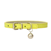 HKM-653715 Japanese Style Bell PU Leather Leash Pet Dog Collar