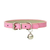 HKM-653715 Japanese Style Bell PU Leather Leash Pet Dog Collar