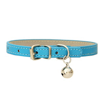 HKM-653715 Japanese Style Bell PU Leather Leash Pet Dog Collar