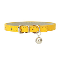 HKM-653715 Japanese Style Bell PU Leather Leash Pet Dog Collar