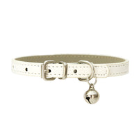 HKM-653715 Japanese Style Bell PU Leather Leash Pet Dog Collar