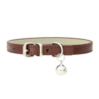HKM-653715 Japanese Style Bell PU Leather Leash Pet Dog Collar